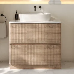 Drench Origin 900mm Fluted Floorstanding Vanity Unit & Countertop