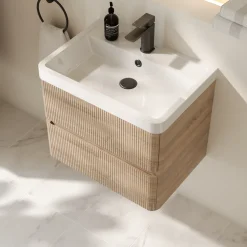 Drench Origin 600mm Fluted Wall Mounted Vanity Unit & Basin