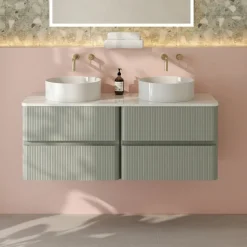 Drench Origin 1200mm Fluted Wall Mounted Vanity Unit & Countertop