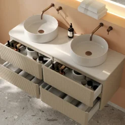 Drench Origin 1200mm Fluted Wall Mounted Vanity Unit & Countertop