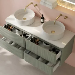 Drench Origin 1200mm Fluted Wall Mounted Vanity Unit & Countertop