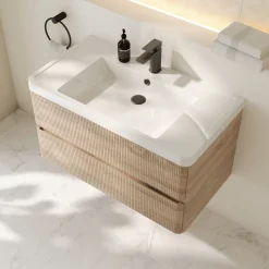 Drench Origin 900mm Fluted Wall Mounted Vanity Unit & Basin