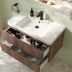 Drench Origin 900mm Fluted Wall Mounted Vanity Unit & Basin
