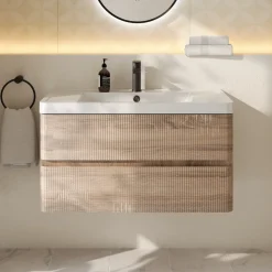 Drench Origin 900mm Fluted Wall Mounted Vanity Unit & Basin