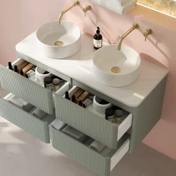 Drench Origin 1000mm Fluted Wall Mounted Vanity Unit & Countertop