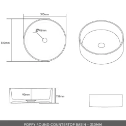 Drench Origin 500mm Fluted Wall Mounted Vanity Unit & Countertop