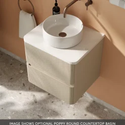 Drench Origin 500mm Fluted Wall Mounted Vanity Unit & Countertop