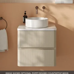 Drench Origin 500mm Fluted Wall Mounted Vanity Unit & Countertop