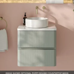 Drench Origin 500mm Fluted Wall Mounted Vanity Unit & Countertop
