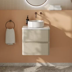 Drench Origin 500mm Fluted Wall Mounted Vanity Unit & Countertop