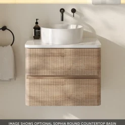 Drench Origin 600mm Fluted Wall Mounted Vanity Unit & Countertop
