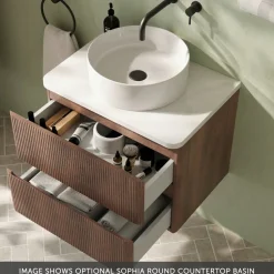 Drench Origin 600mm Fluted Wall Mounted Vanity Unit & Countertop