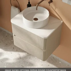 Drench Origin 600mm Fluted Wall Mounted Vanity Unit & Countertop