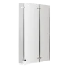 Drench Polished Chrome Double Hinged L-Shaped Bath Screen - 1400 x 800mm
