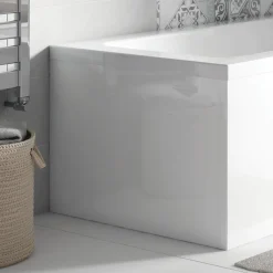Drench P-Shaped Shower Bath End Panel - 700mm