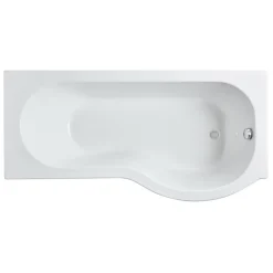 Drench P Shaped Shower Bath & Optional Panel - 1700mm