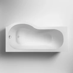 Drench P Shaped Shower Bath & Optional Panel - 1500mm