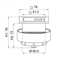 Drench Square Dual Flush Button