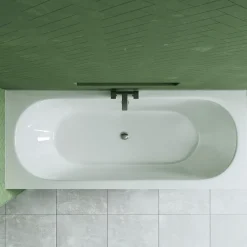 Drench Straight Double Ended Bath - Curved