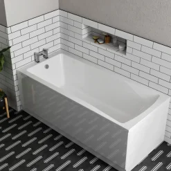 Drench Straight Single Ended Bath - Square