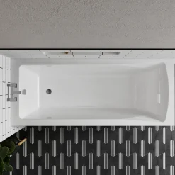 Drench Straight Single Ended Bath - Square