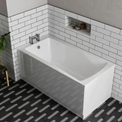 Drench Straight Single Ended Bath - Square