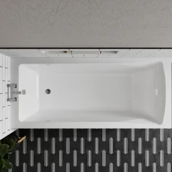 Drench Straight Single Ended Bath - Square