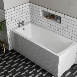 Drench Straight Single Ended Bath - Square