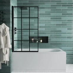Drench Straight Single Ended Curved Bath & Shower Screen