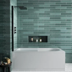 Drench Straight Single Ended Curved Bath & Shower Screen