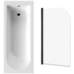Drench Straight Single Ended Curved Bath & Shower Screen
