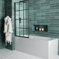 Drench Straight Single Ended Curved Bath & Shower Screen