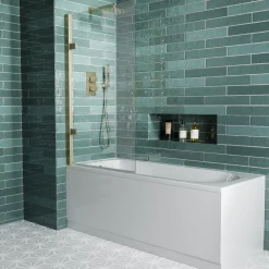 Drench Straight Single Ended Curved Bath & Shower Screen