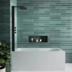 Drench Straight Single Ended Curved Bath & Shower Screen