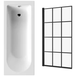 Drench Straight Single Ended Curved Bath & Shower Screen