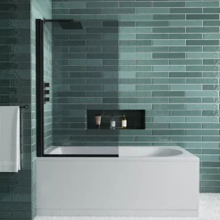 Drench Straight Single Ended Curved Bath & Shower Screen