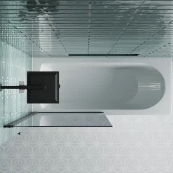 Drench Straight Single Ended Curved Bath & Shower Screen