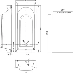 Drench Straight Single Ended Curved Bath & Shower Screen