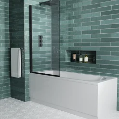 Drench Straight Single Ended Curved Bath & Shower Screen