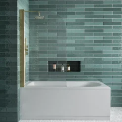 Drench Straight Single Ended Curved Bath & Shower Screen