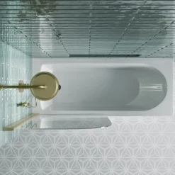 Drench Straight Single Ended Curved Bath & Shower Screen