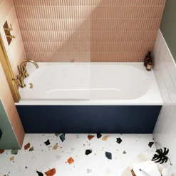 Drench Straight 5'6" Single Ended Bath - Curved
