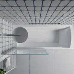 Drench Straight Single Ended Square Bath & Shower Screen