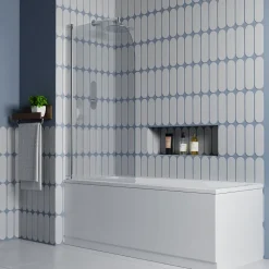Drench Straight Single Ended Square Bath & Shower Screen
