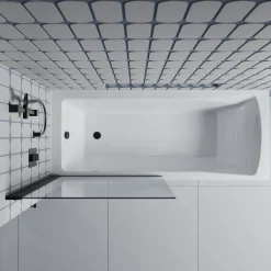 Drench Straight Single Ended Square Bath & Shower Screen