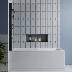 Drench Straight Single Ended Square Bath & Shower Screen