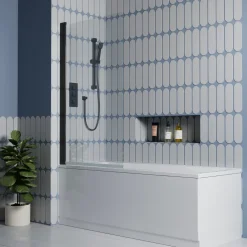 Drench Straight Single Ended Square Bath & Shower Screen