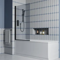 Drench Straight Single Ended Square Bath & Shower Screen