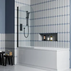 Drench Straight Single Ended Square Bath & Shower Screen