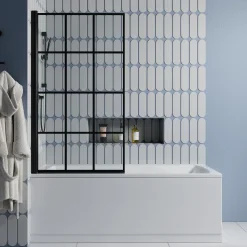 Drench Straight Single Ended Square Bath & Shower Screen